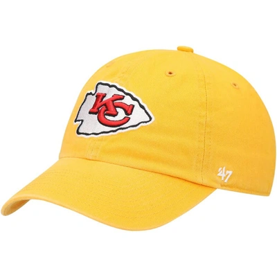 Shop 47 ' Gold Kansas City Chiefs Secondary Clean Up Adjustable Hat