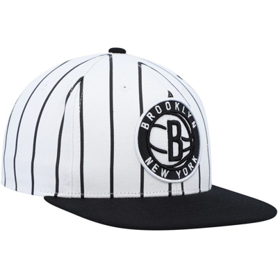Shop Mitchell & Ness White Brooklyn Nets Hardwood Classics Pinstripe Snapback Hat