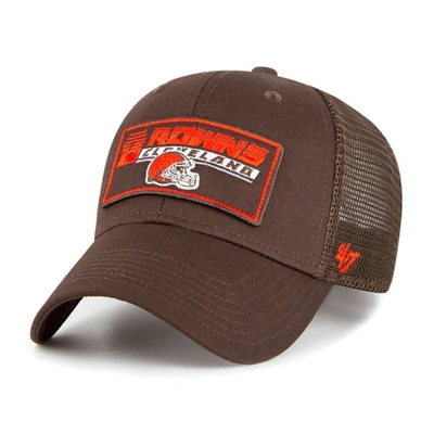 Shop 47 Youth ' Brown Cleveland Browns Levee Mvp Trucker Adjustable Hat