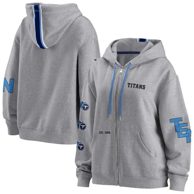 Shop Wear By Erin Andrews Gray Tennessee Titans Full-zip Hoodie