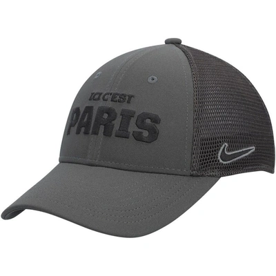 Shop Nike Youth  Anthracite Paris Saint-germain Legacy91 Performance Flex Hat