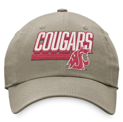 Shop Top Of The World Khaki Washington State Cougars Slice Adjustable Hat