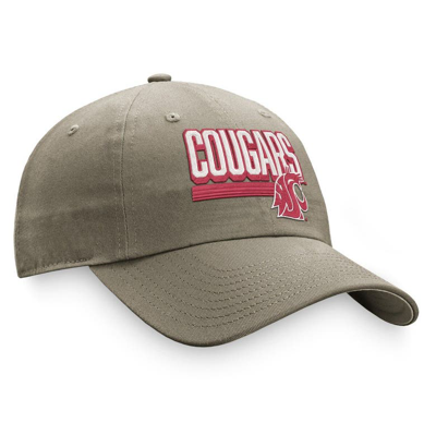 Shop Top Of The World Khaki Washington State Cougars Slice Adjustable Hat