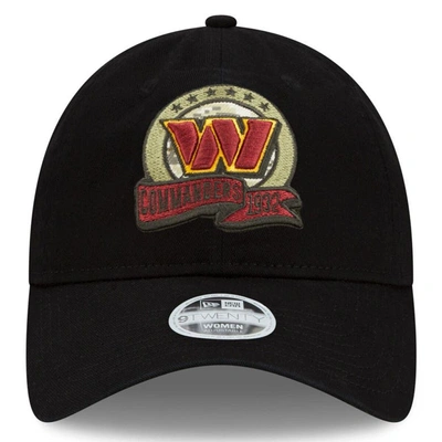 Shop New Era Black Washington Commanders 2022 Salute To Service 9twenty Adjustable Hat