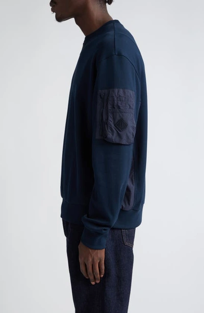 Herno Sweatshirt In Cotton Sweater In Navy