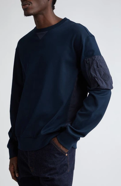 Herno Sweatshirt In Cotton Sweater In Navy