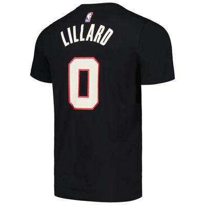 Shop Nike Damian Lillard Black Portland Trail Blazers 2023/24 City Edition Name & Number T-shirt