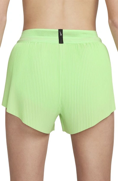 Shop Nike Dri-fit Aeroswift Running Shorts In Vapor Green/ Black