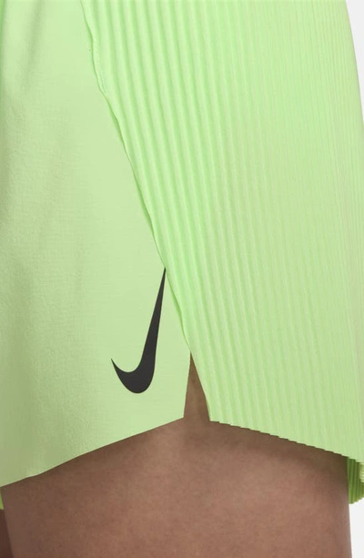 Shop Nike Dri-fit Aeroswift Running Shorts In Vapor Green/ Black