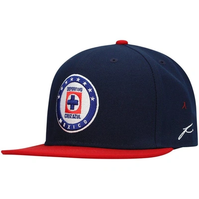 Shop Fan Ink Navy/burgundy Cruz Azul Fitted Hat