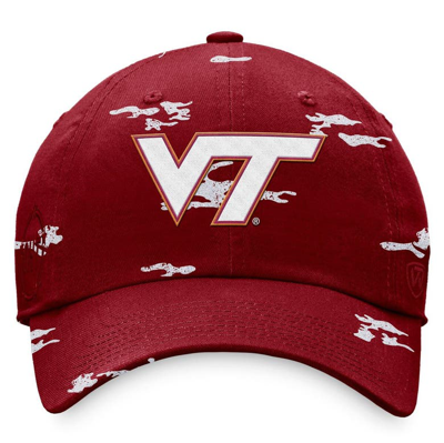 Shop Top Of The World Maroon Virginia Tech Hokies Oht Military Appreciation Betty Adjustable Hat