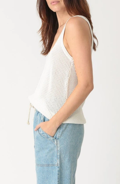 Shop Electric & Rose Jayson Open Stitch Cotton Tank In Ivory