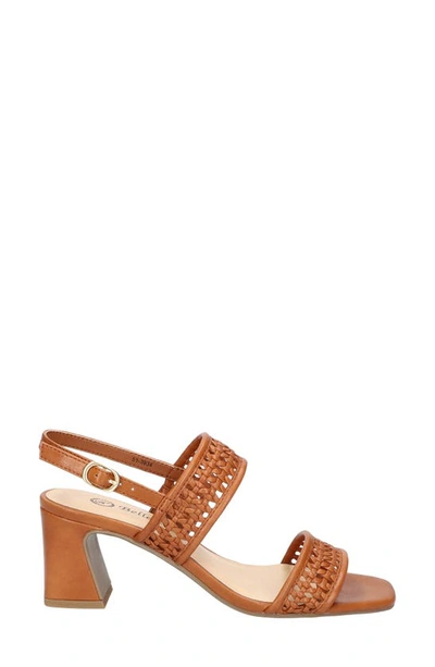 Bella Vita Xannon Block Heel Slingback Sandal In Tan