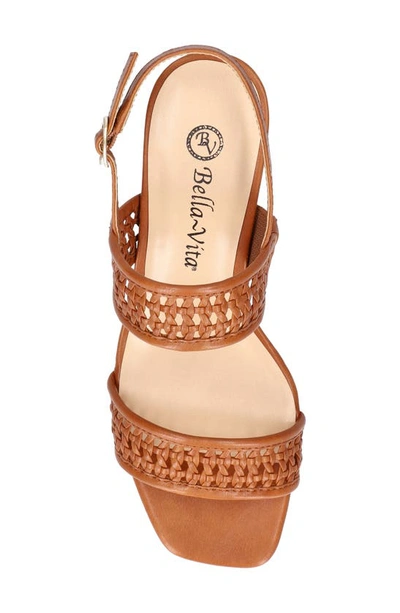 Bella Vita Xannon Block Heel Slingback Sandal In Tan