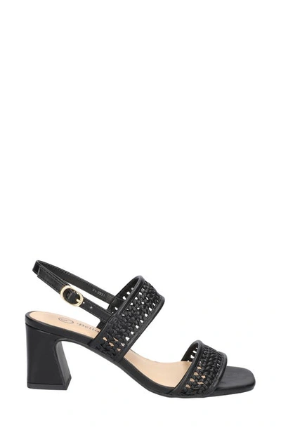 Bella Vita Xannon Block Heel Slingback Sandal In Black