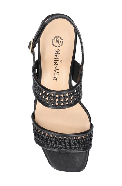 Bella Vita Xannon Block Heel Slingback Sandal In Black