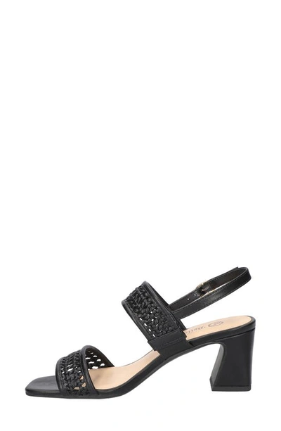 Bella Vita Xannon Block Heel Slingback Sandal In Black
