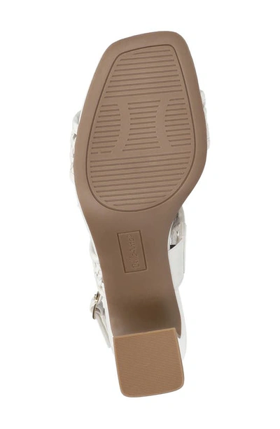 Bella Vita Xannon Block Heel Slingback Sandal In White