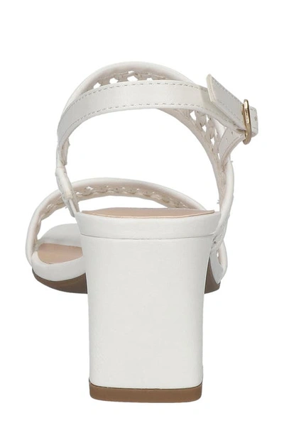 Bella Vita Xannon Block Heel Slingback Sandal In White