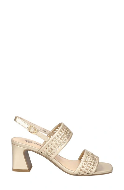 Bella Vita Xannon Block Heel Slingback Sandal In Champagne
