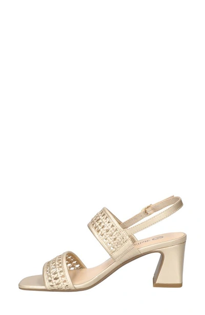 Bella Vita Xannon Block Heel Slingback Sandal In Champagne