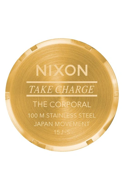 Shop Nixon The Corporal Bracelet Watch, 48mm In Gold