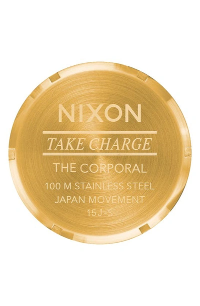 Nixon The Corporal Bracelet Watch, 48mm In Gold