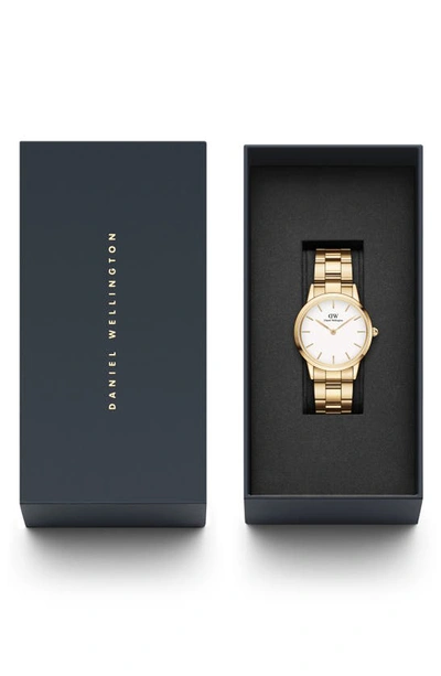 Shop Daniel Wellington Iconic Link Bracelet Watch, 32mm In Gold