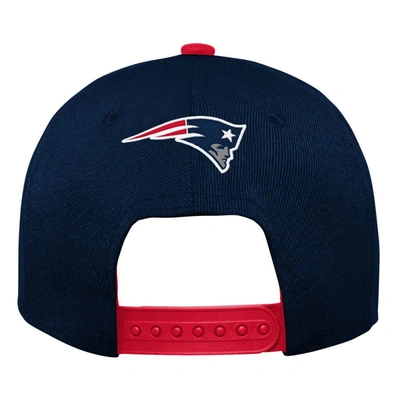 Shop Outerstuff Youth Navy New England Patriots On Trend Precurved A-frame Snapback Hat