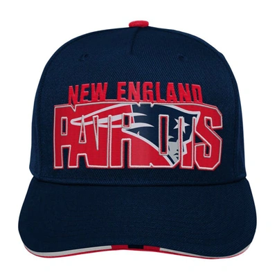 Shop Outerstuff Youth Navy New England Patriots On Trend Precurved A-frame Snapback Hat