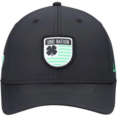 Shop Black Clover Black North Dakota Nation Shield Snapback Hat