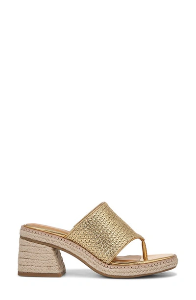 Sarto By Franco Sarto Ferrara Espadrille Platform Sandal In Gold
