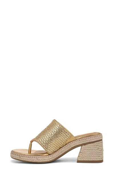 Sarto By Franco Sarto Ferrara Espadrille Platform Sandal In Gold