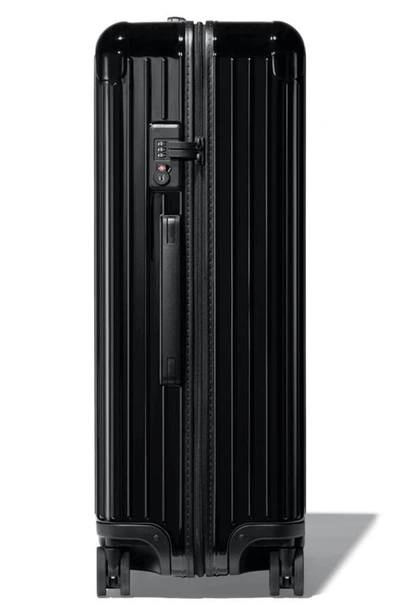 Shop Rimowa Essential Check-in Large 30-inch Wheeled Suitcase In Black