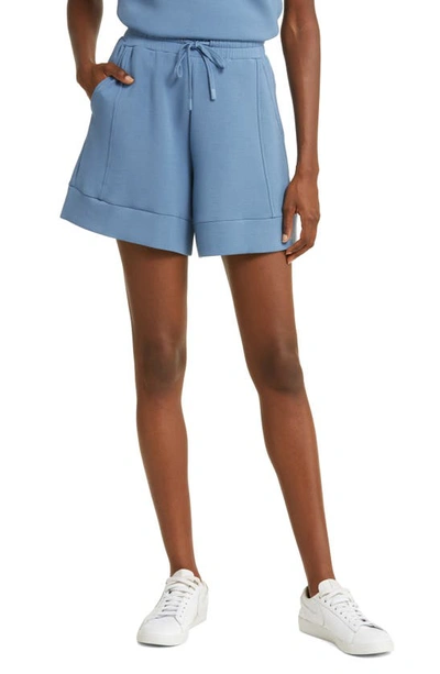 Shop Varley Alder Sweat Shorts In Coronet Blue