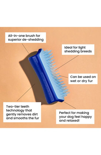 Shop Tangle Teezer Small De-shedding Dog Brush In Navy And Sky Blue