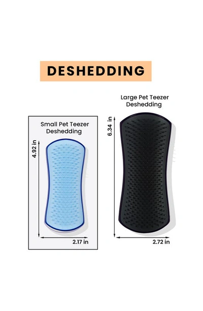 Shop Tangle Teezer Small De-shedding Dog Brush In Navy And Sky Blue