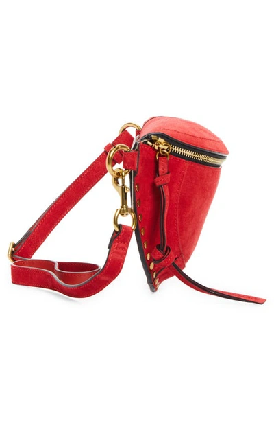 Shop Isabel Marant Skano Suede Crossbody Bag In Scarlet Red 70sr