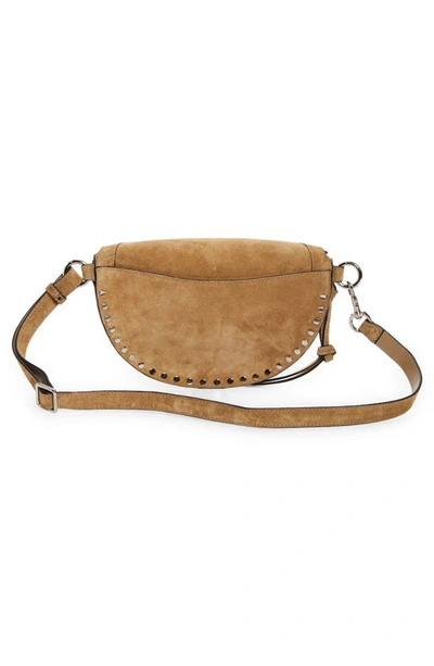 Shop Isabel Marant Skano Suede Crossbody Bag In Taupe 50ta