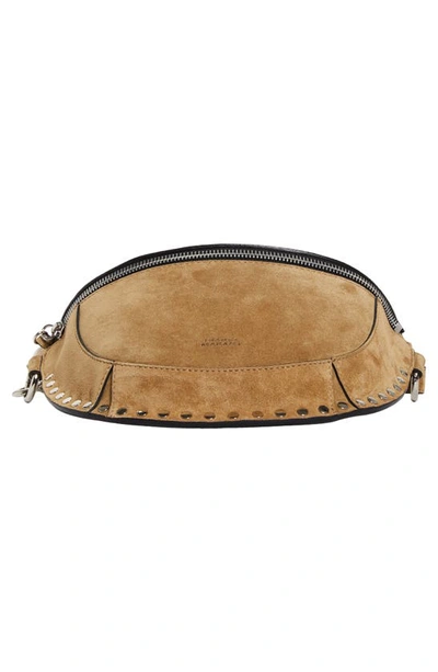 Shop Isabel Marant Skano Suede Crossbody Bag In Taupe 50ta