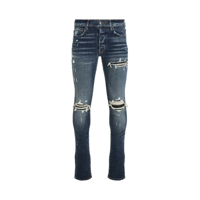 Amiri Mens Deep Classic Indigo Mx1 Slim-fit Slim Stretch-denim Jeans 32