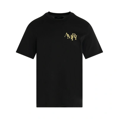 Shop Amiri Crystal Champagne T-shirt