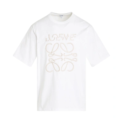 Shop Loewe Embroidered Distorted Logo T-shirt