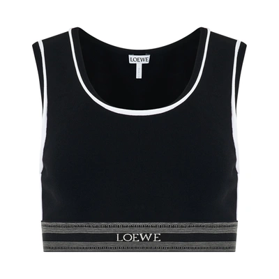 Shop Loewe Cropped Logo Tank Top