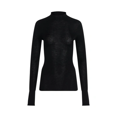 Shop Rick Owens Ribbed Knit Lupetto Sweater