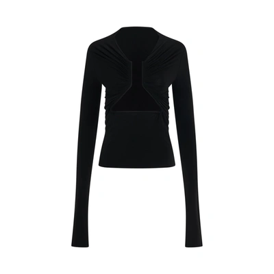 Shop Rick Owens Long Sleeve Prong Stretch Top