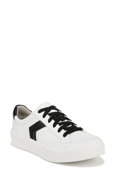 Shop Dr. Scholl's Madison Lace Platform Sneaker In White Black