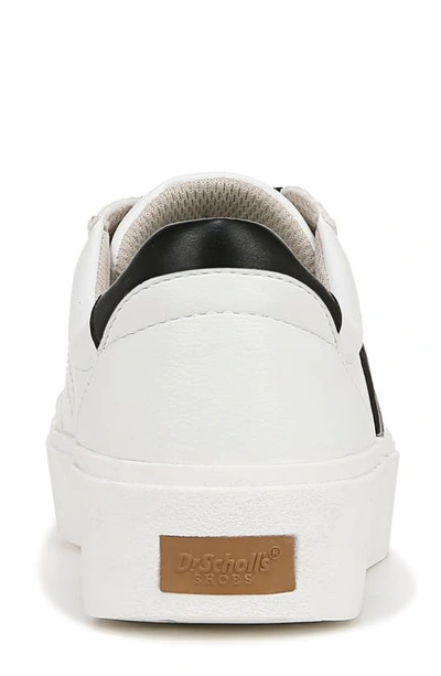 Shop Dr. Scholl's Madison Lace Platform Sneaker In White Black