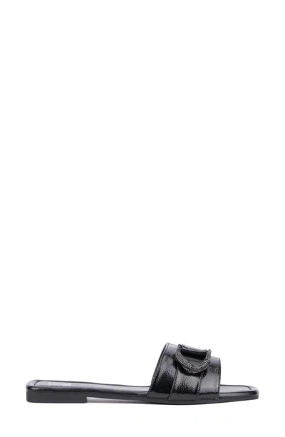 New York And Company Nadira Slide Sandal In Black