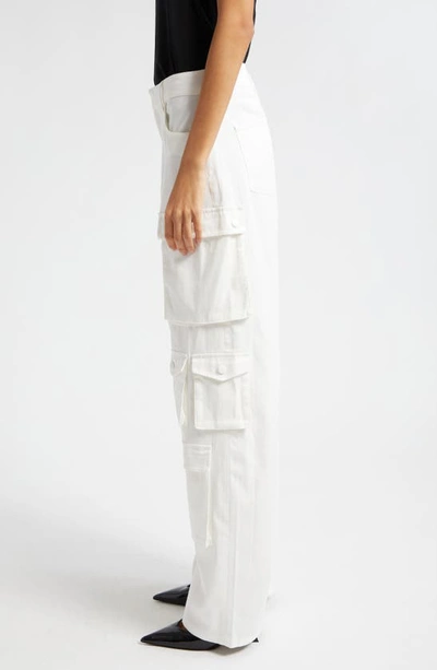 Shop Alice And Olivia Alice + Olivia Olympia Mr. Baggy Cargo Pants In Off White